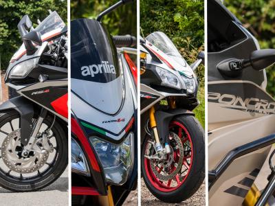 Aprilia RS4 125, Aprilia Tuono V4, Aprilia Caponord Rally, Aprilia RSV4 RF